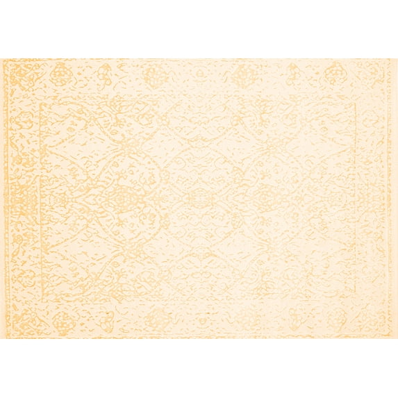 Ahgly Company Indoor Rectangle Solid Orange Modern Area Rugs, 4' x 6'