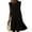 Black, variant on Women's Ruffle Sleeve Midi Dress Sleeveless Square Neck Casual Tiered Dress for Summer Beach Vacation