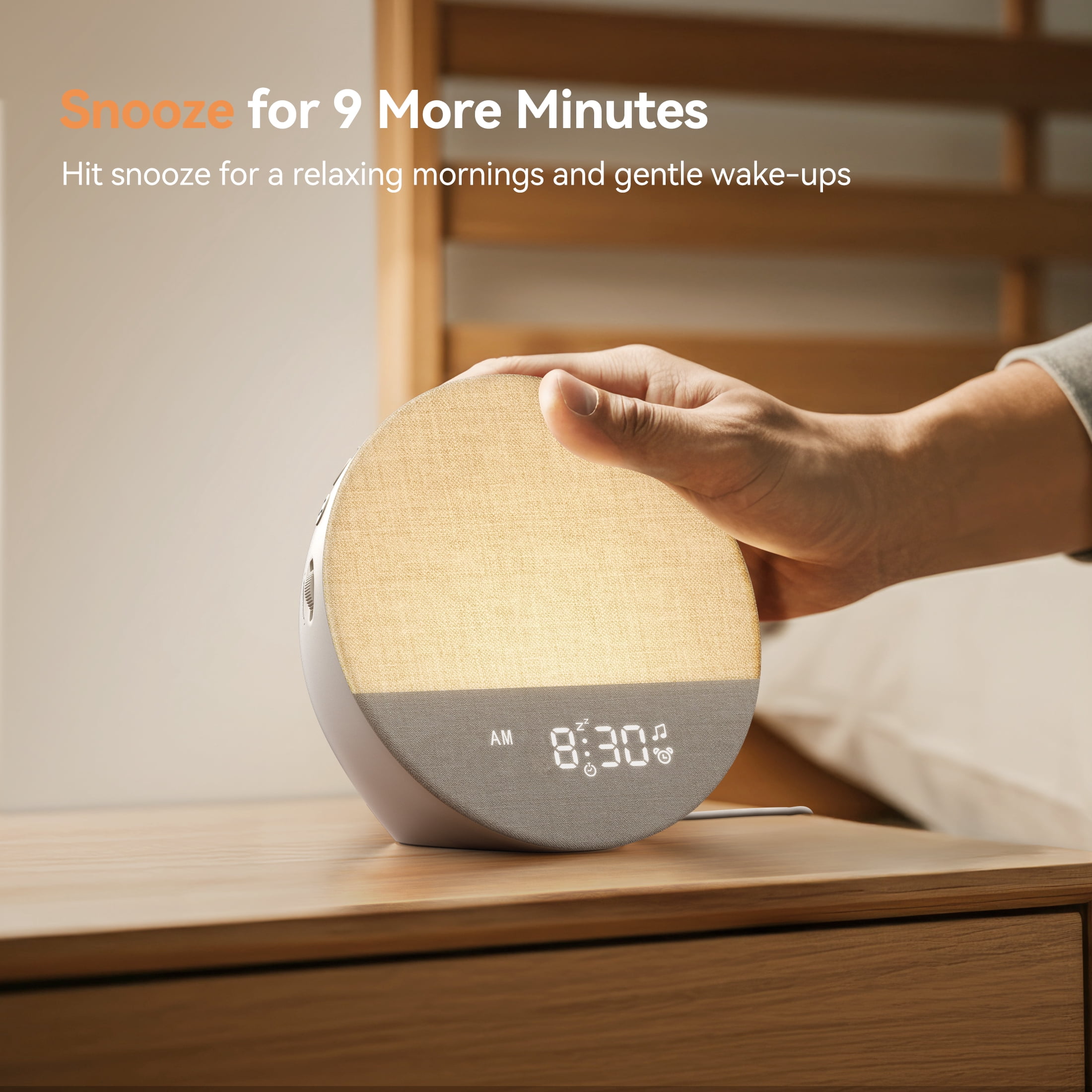 Dreamegg Sunrise Alarm Clock & Sound Machine with Dimmable Night Light for Bedrooms