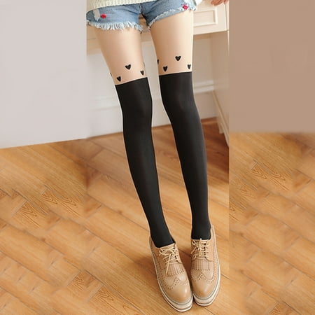 

EUHDSSDE Women Fake High Tube Stitching Stockings Velvet Pantyhose Fake Thigh Anti-Hook Silk Bottoming Socks Tights Stocking