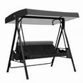 thumbnail image 2 of Outdoor Patio Swing Canopy Replacement Top Cover 3 Seater 75" x 47" x 7'', Waterproof Swing Canopy Replacement Cover for Patio Garden Porch Swings, 210D Oxford Colth, 2 of 8