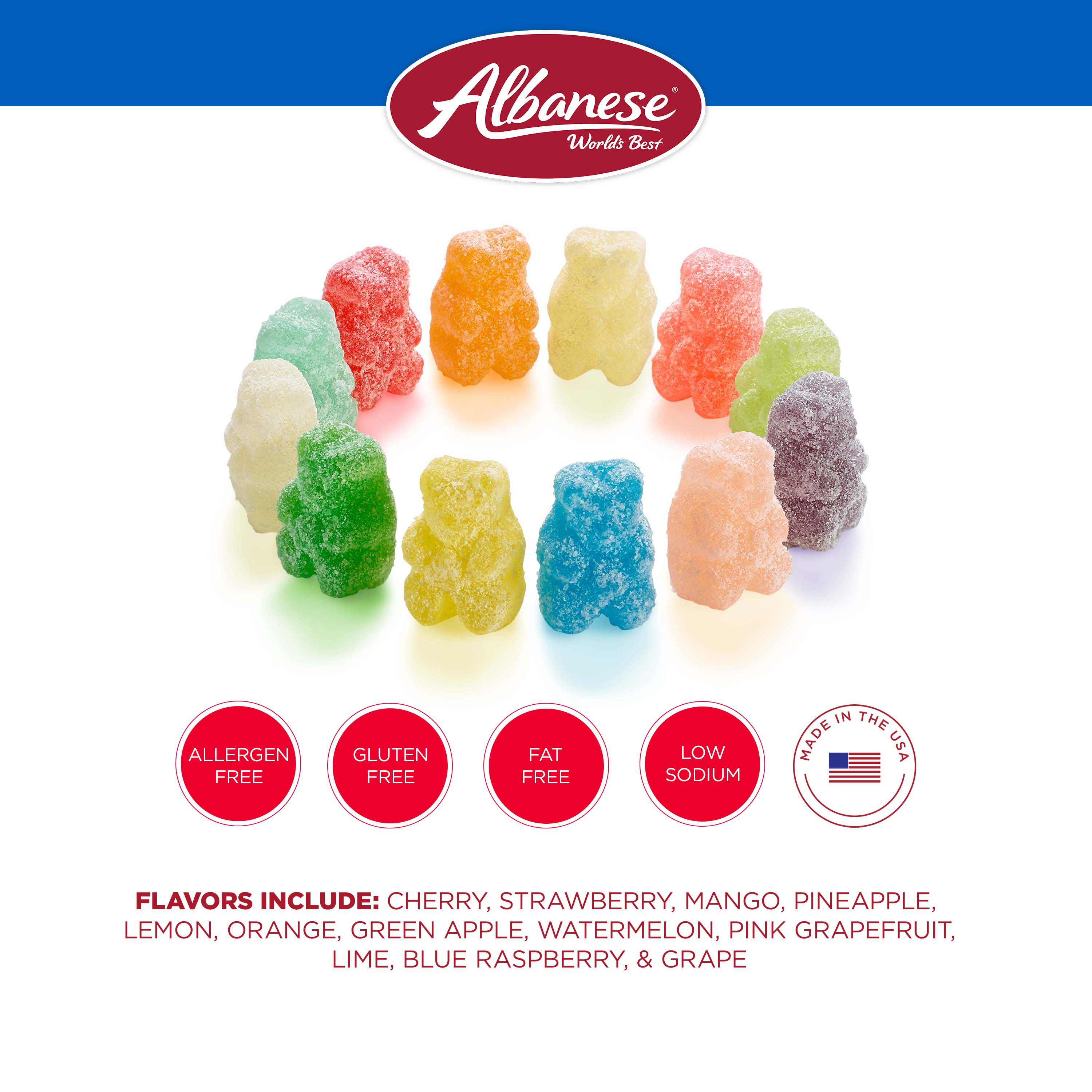 Albanese World's Best Sour 12 Flavor Gummi Bears, Family Size Share 32oz Summer Treats - image 3 of 12