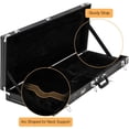 thumbnail image 3 of ST Deluxe Electric Guitar Hard Shell  Portable Square Guitar  Microgroove Flat With  Neck & Bridge Padding (Black), 3 of 6