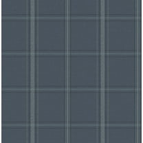Chesapeake Auberge Dark Blue Plaid Wallpaper