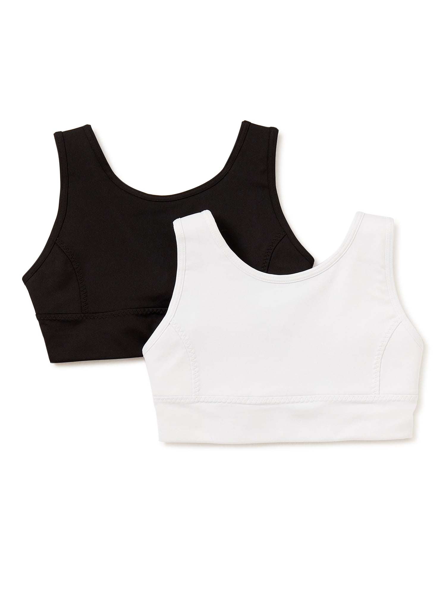 Athletic Works Girls Sports Bras, 2-Pack