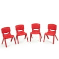 thumbnail image 1 of Patiojoy 4-Piece Plastic Kids Chair Modern Stackable Learning Chairs Red, 1 of 5