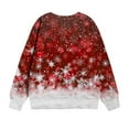 thumbnail image 7 of AUNVITO Christmas Print Crewneck Sweatshirt for Kids 5-15Y, Long Sleeve Fleece-Lined Casual Top with Stretch Fabric, Holiday Graphic Design, No Hood, Daily Wear, 7 of 7