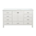 thumbnail image 2 of Horizon 60" Single Bathroom Vanity with White Cabinet and Engineered White Top, 2 of 5