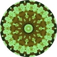 thumbnail image 1 of Ahgly Company Machine Washable Indoor Round Transitional Emerald Green Area Rugs, 8' Round, 1 of 7