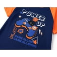 thumbnail image 3 of Beezizac Boys Pajamas Navy & Orange Power Up 2-Piece Short Sleeve & Pants PJ Set Cozy Kid Sleepwear Size 16, 3 of 7