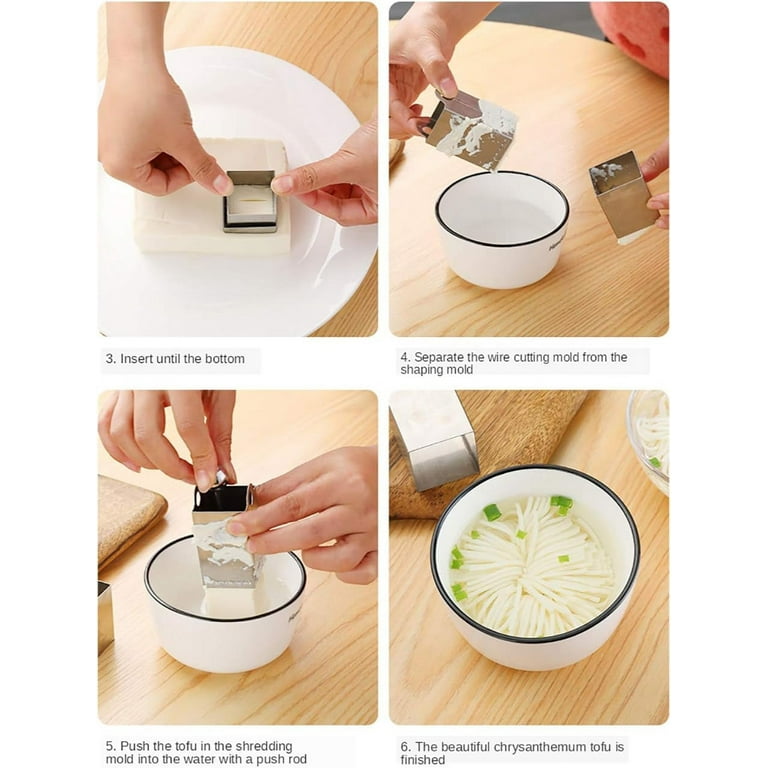 Kitchen Handy Square Grids Shaped Tofu Cutter Stainless Steel