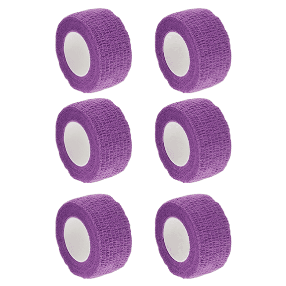 Henry Schein Self-Adherent Bandage Wrap for Wound Care & Light Compression, Purple, 6 Count