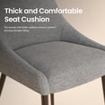 thumbnail image 5 of COLAMY LUMA Dining Chairs Set of 6, Upholestered Fabric Kitchen Chairs with Metal Legs and Padded Cushion, Armless Accent Side Chair for Dining Room, Kitchen, Gray, 5 of 12
