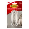 Command Traditional Hook, Brushed Nickel, Large, 1 Hook, 2 Strips/Pack