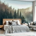 thumbnail image 2 of Prxcm Peel and Stick Canvas Wallpaper forest spruce pine trees slopes Art Wall Mural Decor Self Adhesive and Removable 100"x 144", 2 of 5