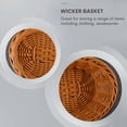 thumbnail image 5 of Cesta Tejida Ovalada de Mimbre Pan Servir, Almacenamiento 11 Pulgadas para Comida Fruta CosméTicos Tablero la Mesa y BañO, 5 of 5