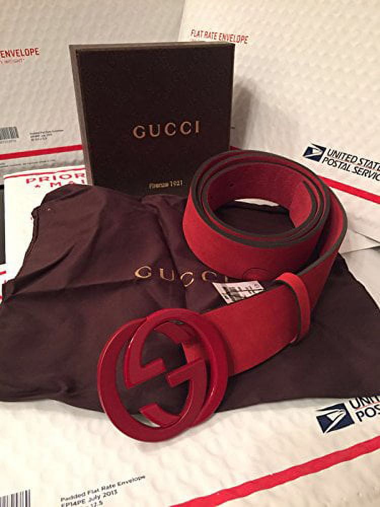 Mens red top gucci belt