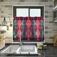 thumbnail image 4 of Yayeee Kitchen Curtains Tier Pair Light Filtering 27"x24" Rod Pocket Short Cafe Window Panel, Vibrant Green Tartan Pattern, 4 of 7