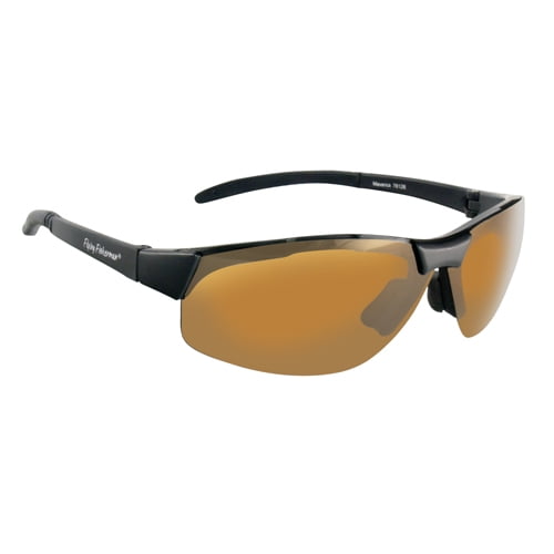 Flying Fisherman Fly Fish Maverick Sunglasses Matte Black/Amber