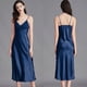 thumbnail image 1 of Camisones para mujer, vestidos de noche largos sin mangas, camisola de seda satinada, lencería, vestido deslizante, ropa de dormir Sexy, camisa para dormir para mujer, 1 of 4
