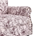 thumbnail image 5 of DREAMSIDEA Accent Chairs Set of 2 Upholstered Pattern Morden Armchair Comfy Linen Fabric Reading Chairs for Living Room,Rococo Plum, 5 of 7