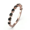 thumbnail image 2 of 0.36ct Black Diamond Moissanite Guideline 10K Rose GoldWedding Band, 2 of 4