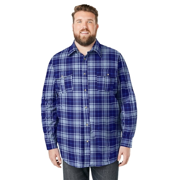 KingSize Men's Big & Tall Signature Plaid Flannel Shirt