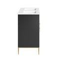 thumbnail image 2 of Modway Awaken 48" Solid Wood and MDF Double Sink Bathroom Vanity in White/Black, 2 of 7