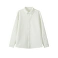 thumbnail image 1 of Styesk Chemises pour Hommes Cardigan Uni Ample Décontracté Bouton Manches Longues Col Rabattu Blouse, 1 of 7