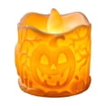 thumbnail image 2 of Fmbmuo Warm Light Halloween-Themed Flameless Led Candles , Orange Outdoor Thanksgiving Indoor Ornament , For Home Party Holiday Desktop Decor, 2 of 8