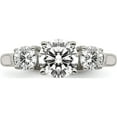 thumbnail image 5 of Sterling Silver Rhodium-Plated 3 Stone Cz Ring (Size 8) Made In China qr1319-8, 5 of 5