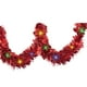 thumbnail image 3 of Guirnalda navideña de 4,9 m a pilas | Espumillón rojo brillante | Decoración metálica colgante para fiestas y festividades, 3 of 5