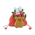 thumbnail image 2 of Inteprter Bolsas con cordón de Navidad de dibujos animados, embalaje de regalo, muñeco de nieve de Navidad, decoración tridimensional, bolsa de Kits de decoración para fiestas Alce Inteprter HA068770-04, 2 of 6