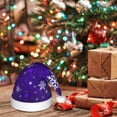 thumbnail image 6 of Naloa Dark Purple Snowflakes Santa Hat for Kids Baby Christmas Hats,Girls Boys Toddler Plush Xmas Holiday Hat,Luxury Santa Claus Hat, 6 of 6