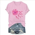 thumbnail image 4 of VKOYWKM Breast Cancer Awareness T Shirts for Women Breast Cancer Tshirt Pink Ribbon T-Shirts Inspirational Breast Cancer Crew Neck Short Sleeve Tee Tops, 4 of 4