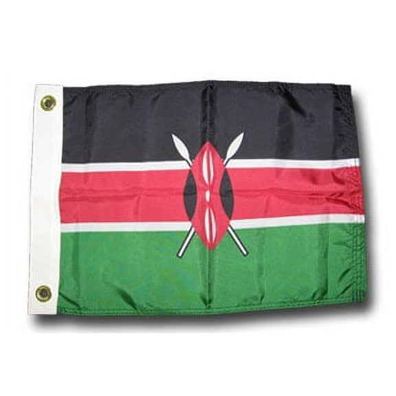 Kenya - 12"X18" Nylon Flag