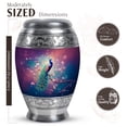 thumbnail image 2 of JAGASY Peacock Tiny Urn for Sister, Purple Urns for Human Ashes keepsake, Cherry Blossom & Pink Flowers Decorative Urns for Siblings, Small Cremation Urn for Brother, (3 Inch), 2 of 7
