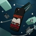 thumbnail image 3 of DistinctInk MagSafe Tough Case for Apple iPhone 13 Mini (5.4" Screen) - Honesty Is The Book Of Wisdom - Slim Profile Design, 3 of 6
