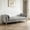 Gray + Polyester, variant on AUU 83.1" Wide Chenille Upholstered Storage-Free Bench with Armrests & 2 Bolster Pillows – Modern Daybed-Style Chaise Lounge with Rubberwood Legs for Living Room, Bedroom, Apartment, or Guest Room