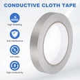 thumbnail image 3 of Uxcell Faraday Tape 0.8" x 66 Feet Single Side Conductive Cloth Tape High Temp Adhesive Tapes Roll for RFI/EMI Shielding Grounding Electrical Repair Cable Interference Blocking, 3 of 6