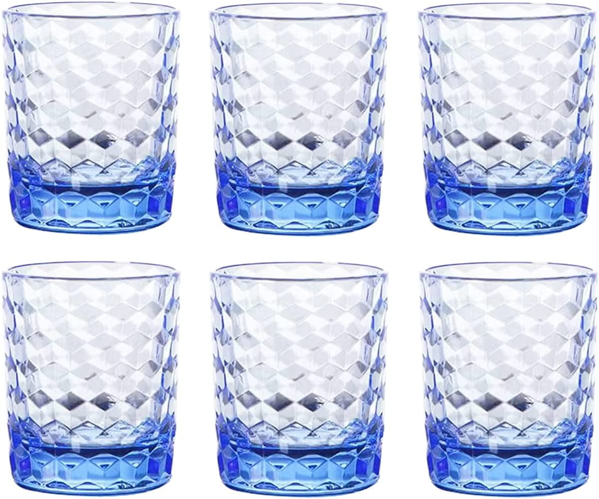 [Look like Glass] 8 Oz 6-Piece Premium Unbreakable Drinking Glasses Tritan  Plastic Tumblers Dishwasher Safe BPA Free Small Acrylic Juice Glasses for 