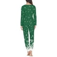 thumbnail image 3 of Suhoaziia Sleepwear for Women Pajama Set Lounge Set Leisure Time Pajamas Top and Pants Long Sleeve Santa Claus Print Graphic Comfortable Stretchy Fall Clothing Daily Wear 2XL, 3 of 5