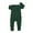 Dark Green, variant on Boys Bodysuits Practical Everyday for Early Zipper Romper with Long Sleeve Ribbed Pajama Design for Safe Sleep and Easy Changes