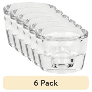 Mainstays Clear Glass Candleholders, 6-Pack