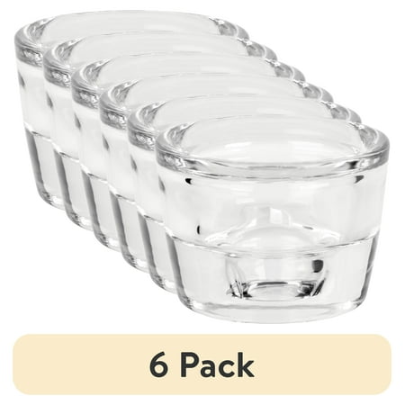 Mainstays Clear Glass Candleholders, 6-Pack