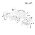 thumbnail image 2 of Harper & Bright Designs Outdoor Patio Iron Conversation Set Heavy Duty, Outdoor Seating Set with Sofa, Coffee Table and 2 Chairs for Backyard Garden Balcony, Light Gray, 2 of 14