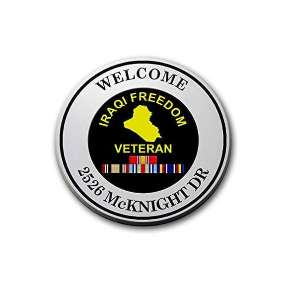 Curb-N-Sign Iraqi Freedom Veteran House Plaque