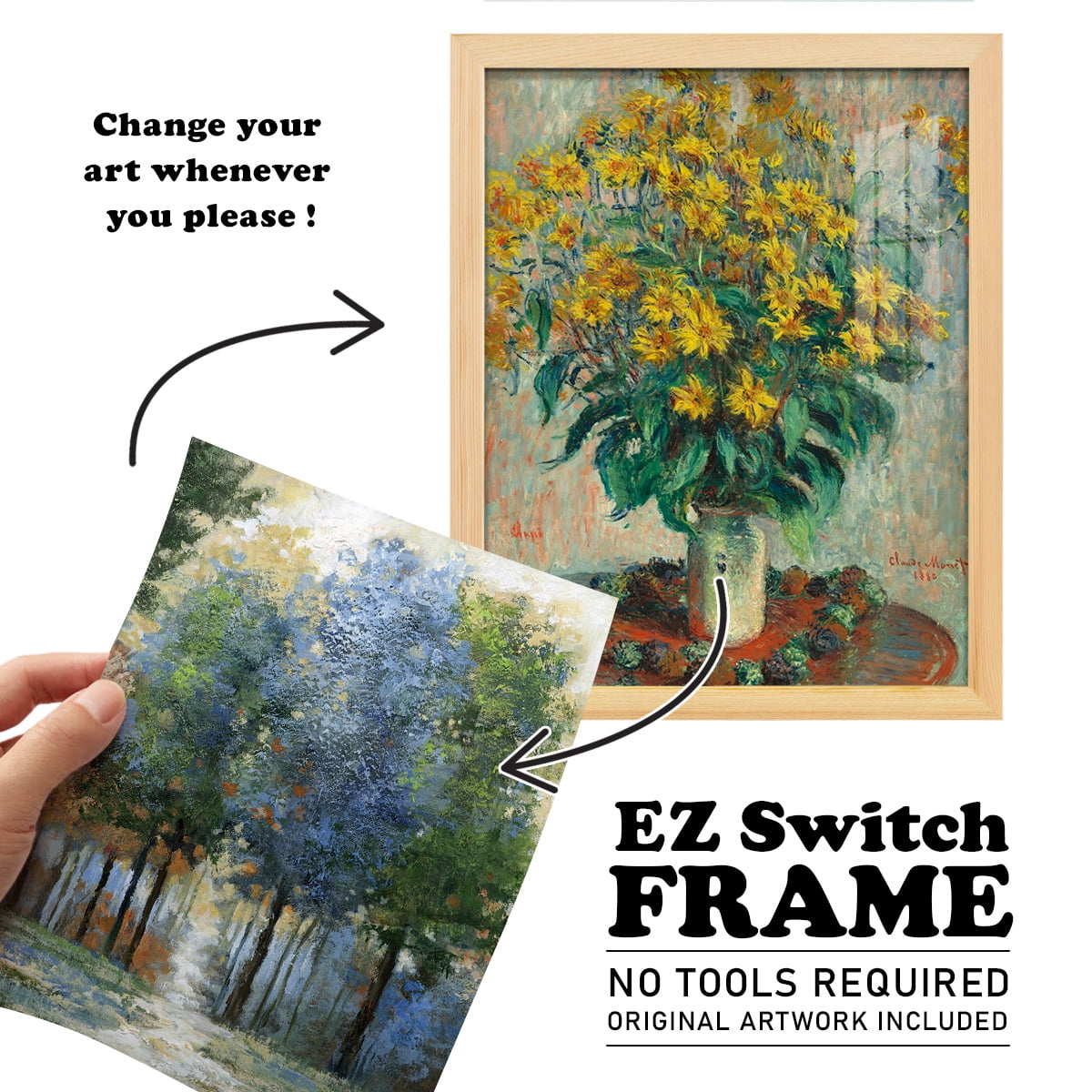 Afternoon Light -Framed Print w/glass-Natural Wood