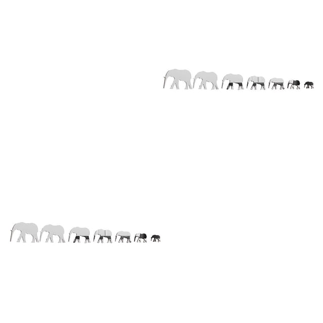 sweethay 7 unids/set elefante 3D espejo pared pegatina DIY autoadhesivo acrílico Animal espejo arte calcomanías extraíble decoración del hogar papel Type1 NO1 sweethay CBP022508