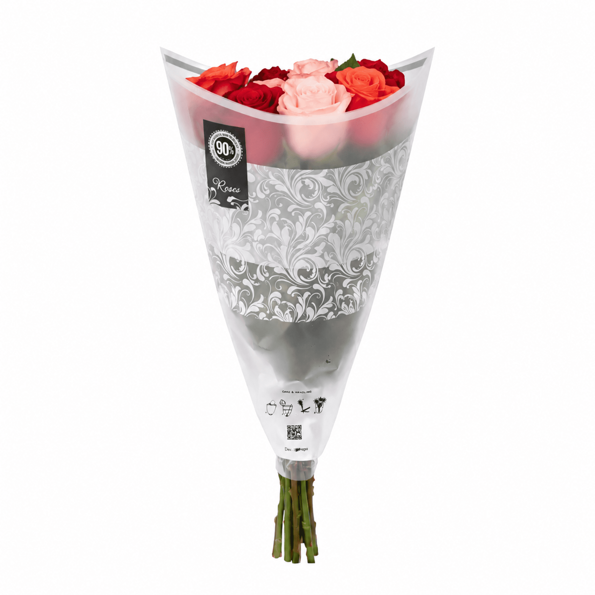 Dozen Rainbow Roses, Colors May Vary - Walmart.com